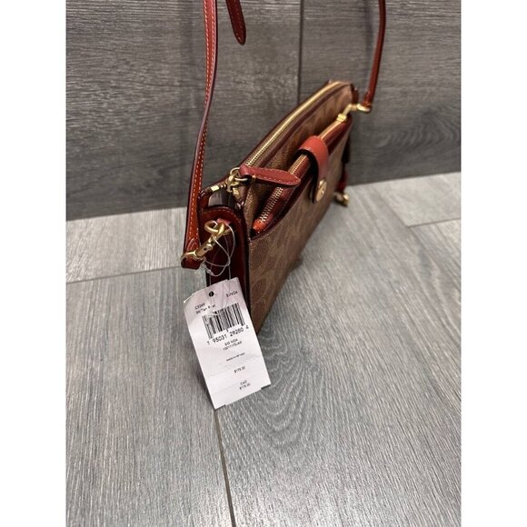 Coach Noa Beige Pop-Up Signature Messenger Bag - Picture 6 of 12